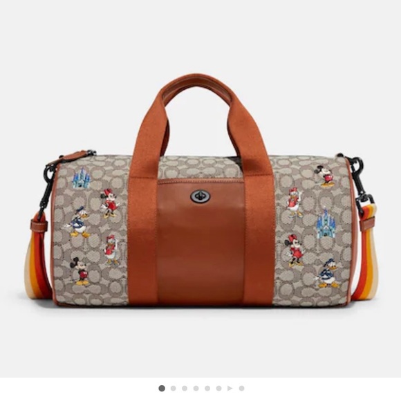 Disney X Coach Duffle In Signature Textile Jacquard NWT - Picture 1 of 12